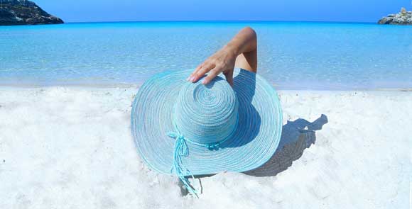 Sandy Beaches with Hat